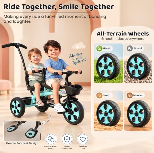 JoyRide Twin Trekkers Kids Tricycle