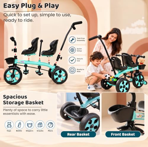 JoyRide Twin Trekkers Kids Tricycle
