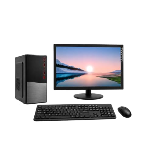 All-in-One Desktop Computer Set with Monitor, Keyboard & Mouse, SSD Ready PC