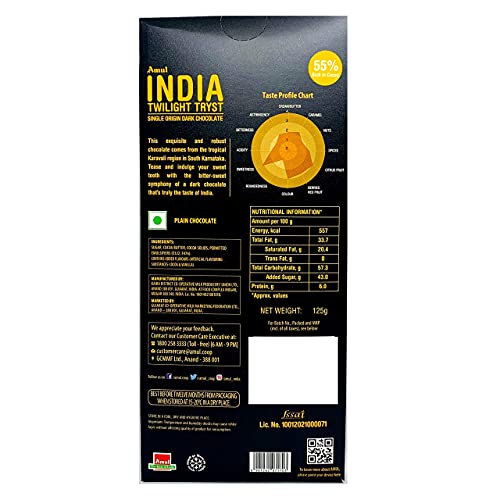 Amul India Twilight Tryst Dark Chocolate, 125gm - Image 4