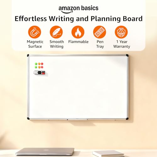 Amazon Basics Whiteboard Drywipe Magnetic