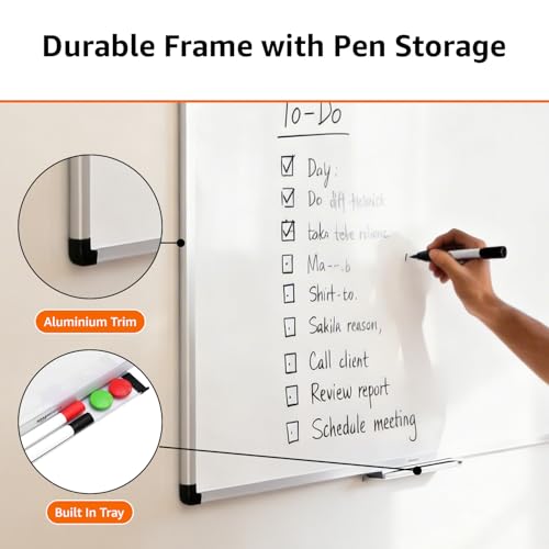 Amazon Basics Whiteboard Drywipe Magnetic
