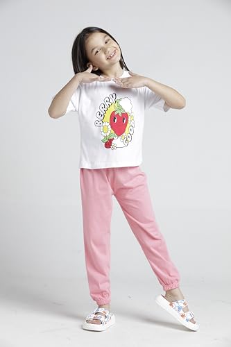 T2F Girls Cotton Printed T-Shirt and Pant Clothing Set (Pack of 3) - Image 7