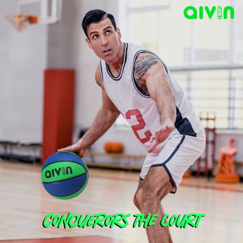 Aivin Flying Basketball Size 5 Green/Blue - Image 3