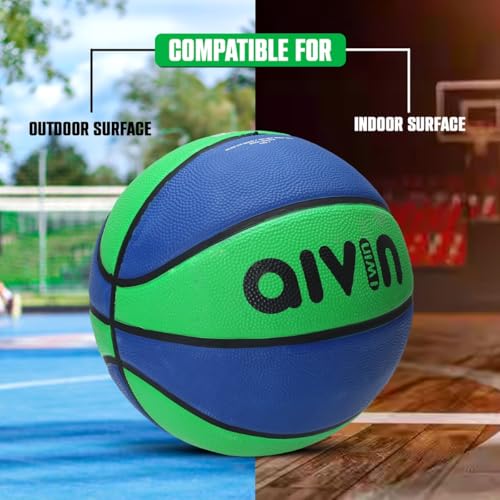 Aivin Flying Basketball Size 5 Green/Blue - Image 6