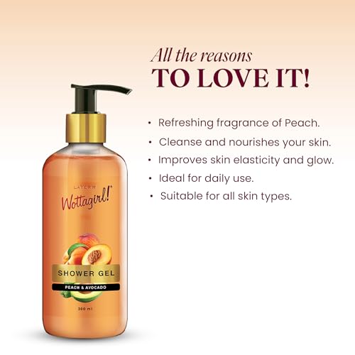 Layer'r Wottagirl Peach & Avocado Shower Gel for Women, 300ml - Image 6