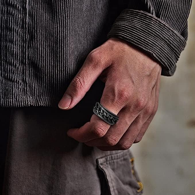 MEENAZ Black Rings for Men