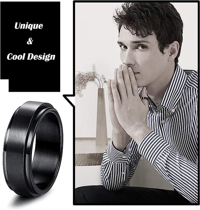 MEENAZ Black Rings for Men