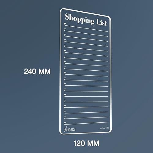 3 Lines Acrylic Magnetic Shopping