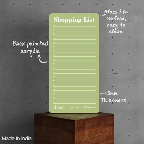 3 Lines Acrylic Magnetic Shopping