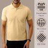 INKKR Men's Polo Neck Half Sleeve Solid T-Shirts - Image 2