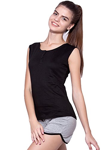 Ap'pulse Women's Sleeveless Henley(Pack of 2) - Image 3