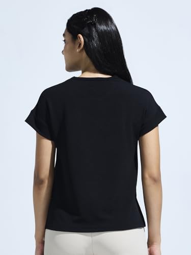 Women's High Low Top with Chest Logo Print - Image 3