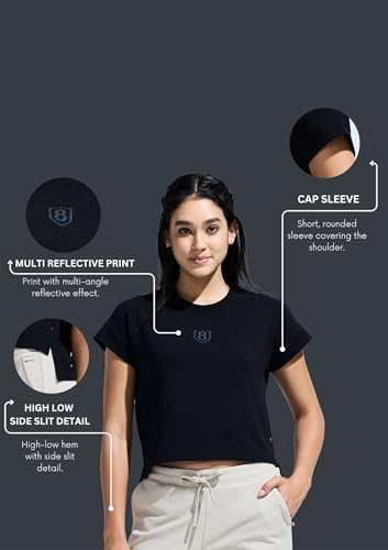 Women's High Low Top with Chest Logo Print - Image 4