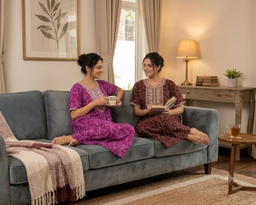 Embroidery Nighty for Women Pure