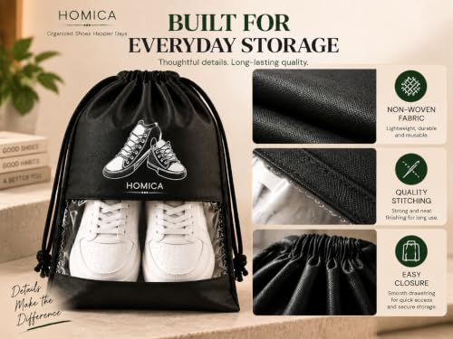 Shoe Bags for Travel, Pack
