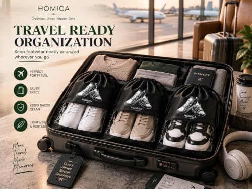 Shoe Bags for Travel, Pack