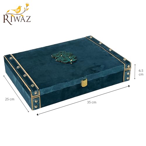 Riwaz Luxury Blue Suede Dryfruits