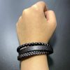 MEENAZ Bracelet for Men Black