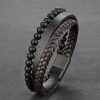 MEENAZ Bracelet for Men Black