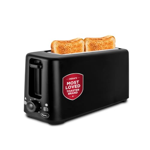 Pigeon Eazy Toast 2 Slice Pop Up Toaster, Wide Slot & Compact, Black