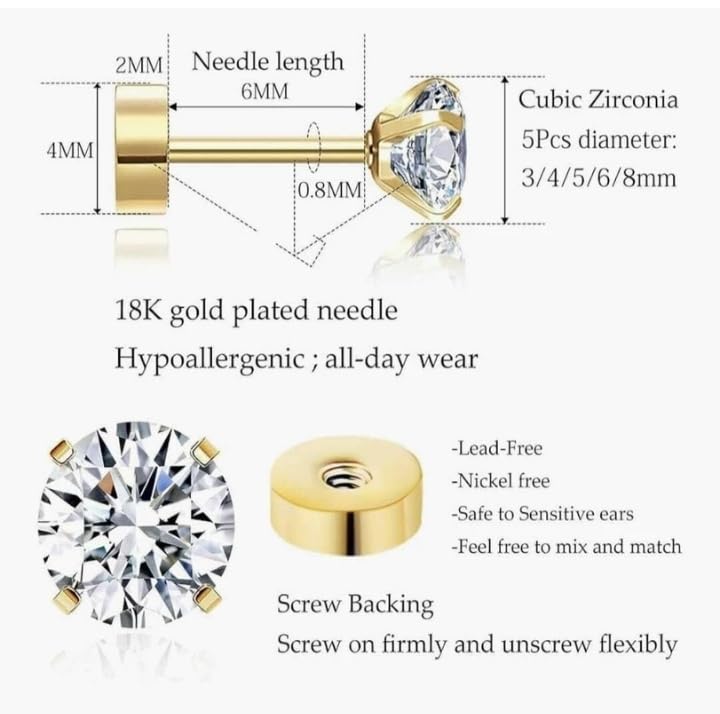T TRENDY MART Classic Stud