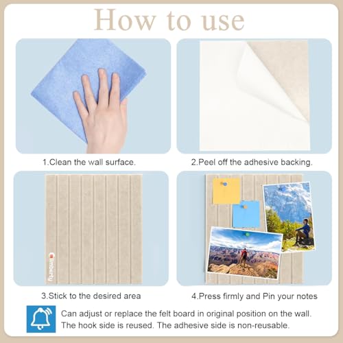 Climberty® 6Pcs Felt Board Bulletin