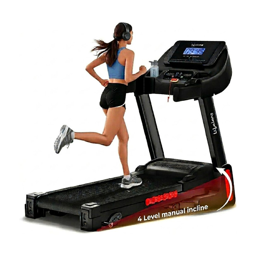 Lifelong FitPro Treadmill for Home | 4 HP Peak Motor | Foldable &