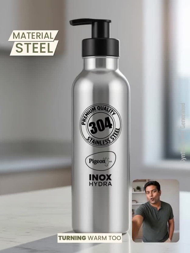 Pigeon Inox 900 ml Stainless Steel Bottle (Pack of 1, Silver) - Image 2