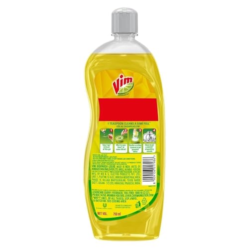 Vim Dishwash Liquid Gel Lemon