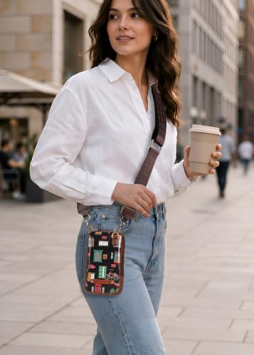 Funk For Hire Leatherette Printed Mobile holder sling bag - Parent - Image 4