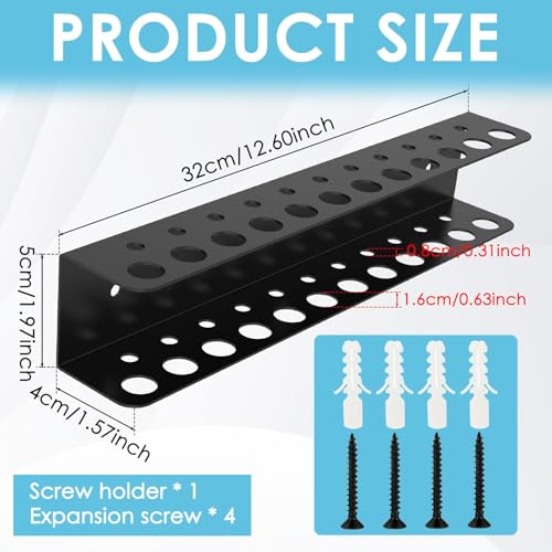 NIHUIFDPY 23-Hole Screwdriver Organizer &