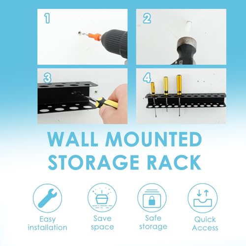 NIHUIFDPY 23-Hole Screwdriver Organizer &