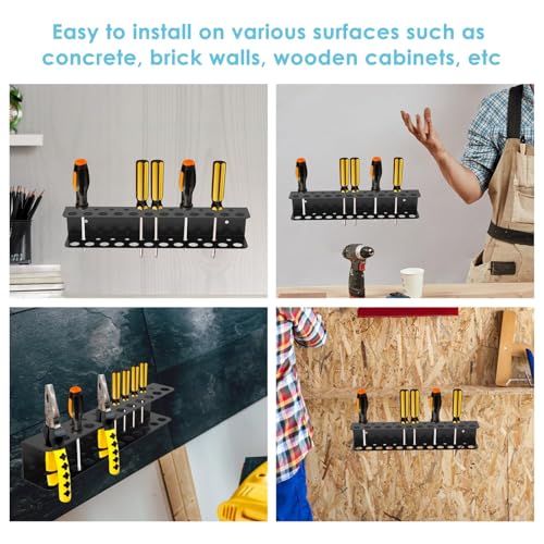 NIHUIFDPY 23-Hole Screwdriver Organizer &