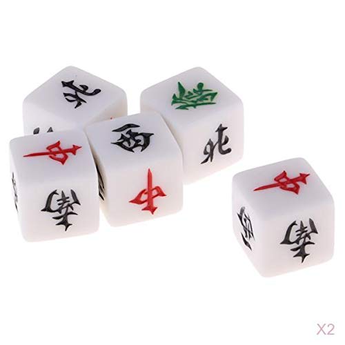 ATORSE 10 Pcs Mahjong Dice