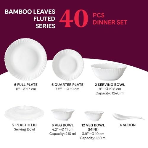 Larah by Borosil Bamboo Leaves