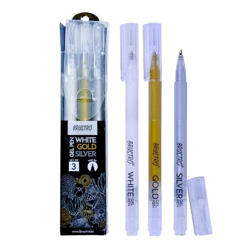 BRUSTRO Assorted Gel Pen|1mm Metal