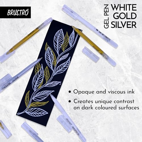 BRUSTRO Assorted Gel Pen|1mm Metal