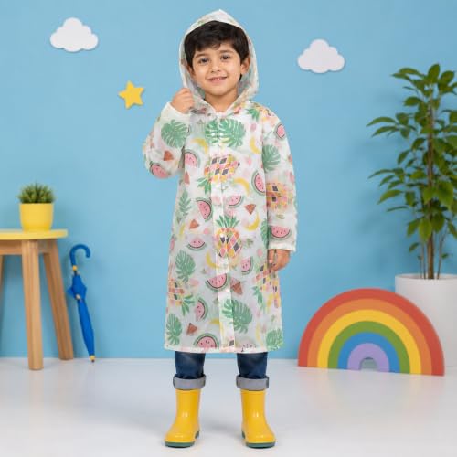 Crackles Kids Printed Raincoat