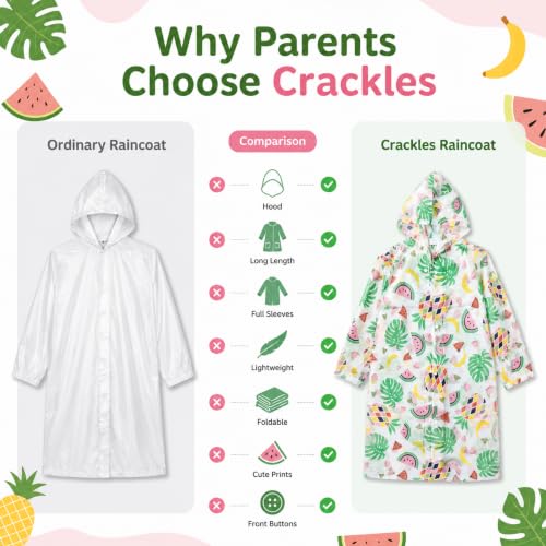 Crackles Kids Printed Raincoat