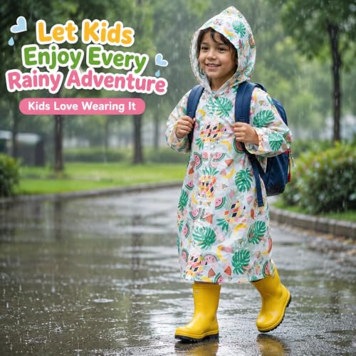 Crackles Kids Printed Raincoat