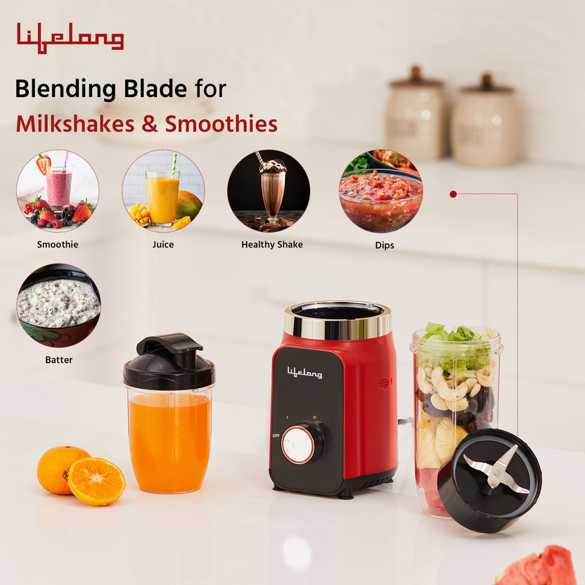 Lifelong LLNBB003 500 W Mixer Grinder (LLNBB003 | 2 Jars | Red) - Image 2