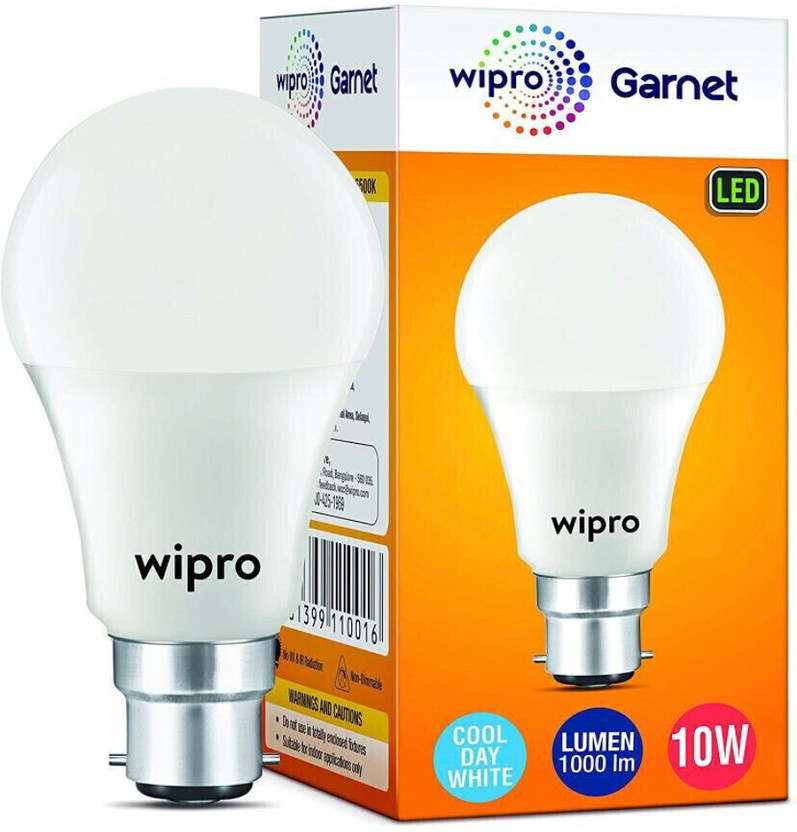 Wipro 10 W Basic Standard B22 LED Bulb (White, Pack of 5) - Image 3