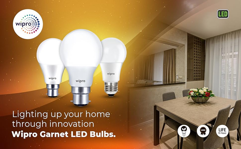 Wipro 10 W Basic Standard B22 LED Bulb (White, Pack of 5) - Image 7