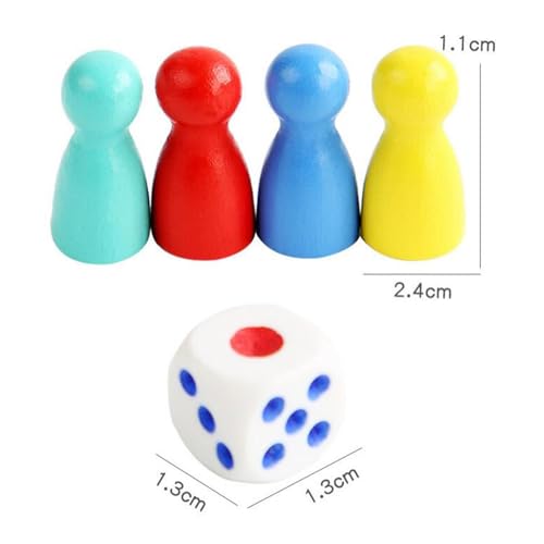 3xMulticolor Pawns Wooden Pawns