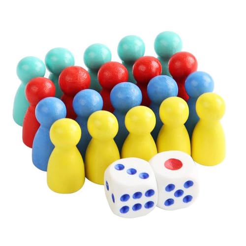 3xMulticolor Pawns Wooden Pawns