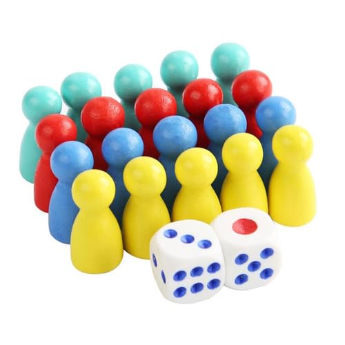 3xMulticolor Pawns Wooden Pawns