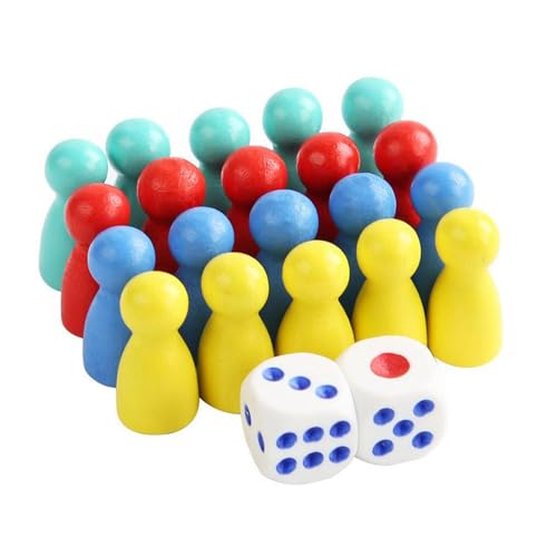 3xMulticolor Pawns Wooden Pawns
