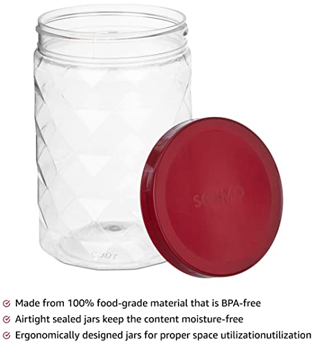 Solimo Plastic Pet Storage Jar