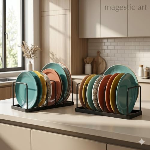 Metal Plate Organizer Rack